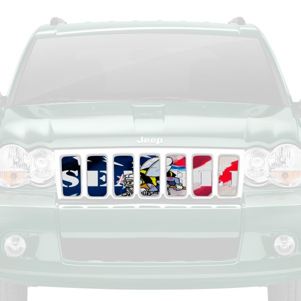 Dirty Acres® - 1-Pc US Navy Seabees Flag Style Perforated Main Grille