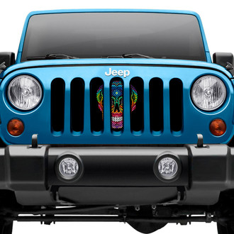 Dirty Acres® - 1-Pc Sugar Skull Rainbow Style Perforated Main Grille