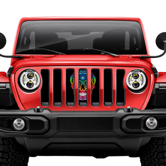 Dirty Acres® - 1-Pc Sugar Skull Rainbow Style Perforated Main Grille