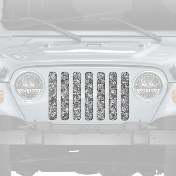 Dirty Acres® - 1-Pc Fleck Style Silver Perforated Main Grille