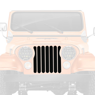 Dirty Acres® - 1-Pc Solid Color Style Black Perforated Main Grille