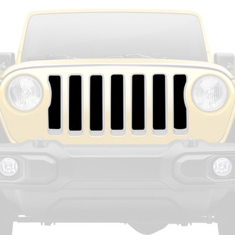 Dirty Acres® - 1-Pc Solid Color Style Black Perforated Main Grille
