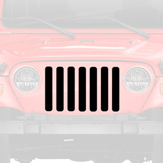 Dirty Acres® - 1-Pc Solid Color Style Black Perforated Main Grille