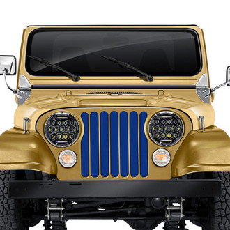 Dirty Acres® - 1-Pc Solid Color Style Blue Perforated Main Grille