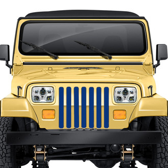 Dirty Acres® - 1-Pc Solid Color Style Blue Perforated Main Grille