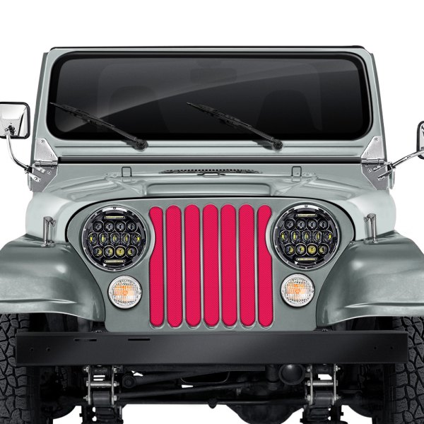 Dirty Acres® - 1-Pc Solid Color Style Bright Pink Perforated Main Grille