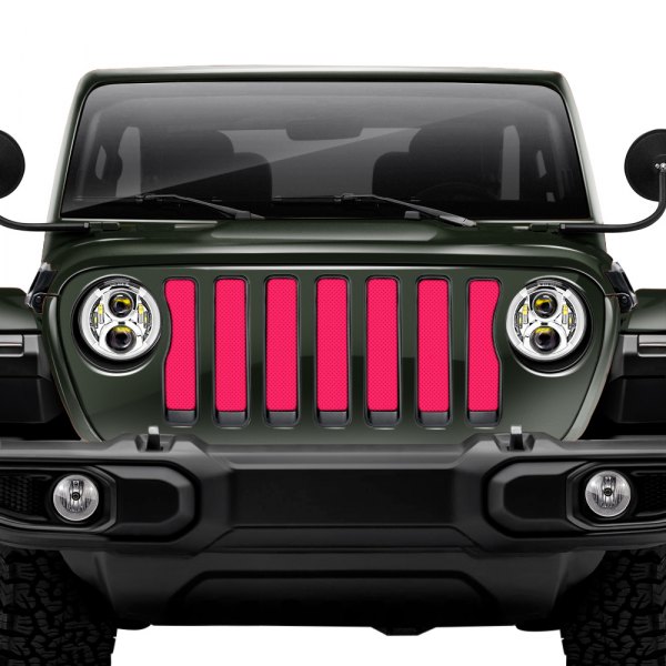 Dirty Acres® - 1-Pc Solid Color Style Bright Pink Perforated Main Grille