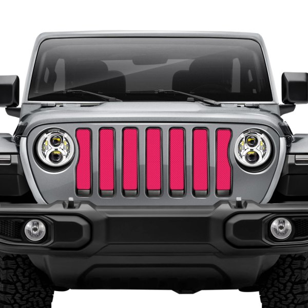 Dirty Acres® - 1-Pc Solid Color Style Bright Pink Perforated Main Grille