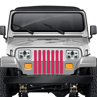 Dirty Acres® - 1-Pc Solid Color Style Bright Pink Perforated Main Grille