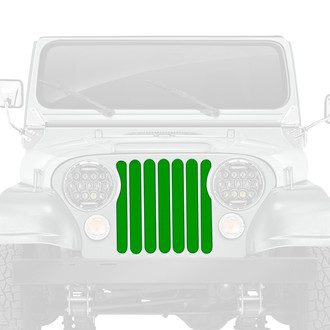 Dirty Acres® - 1-Pc Solid Color Style Green Perforated Main Grille