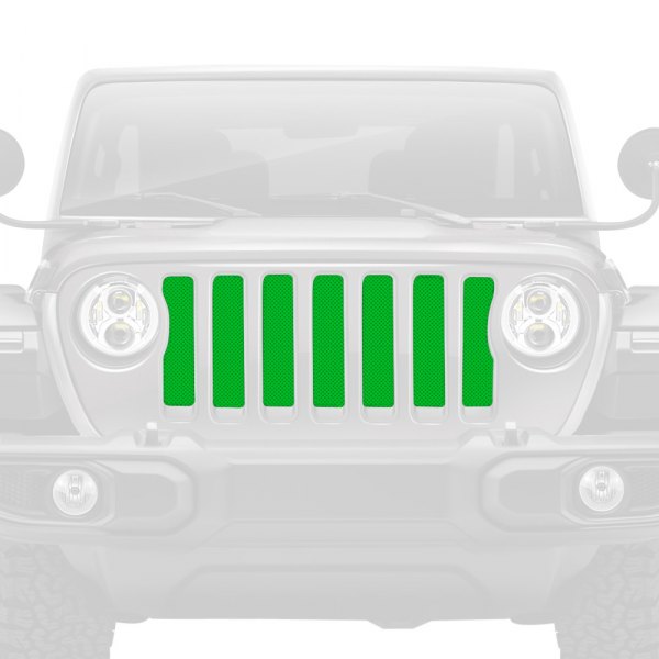 Dirty Acres® - 1-Pc Solid Color Style Green Perforated Main Grille