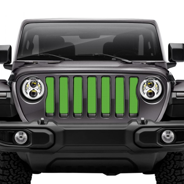 Dirty Acres® - 1-Pc Solid Color Style Green Perforated Main Grille