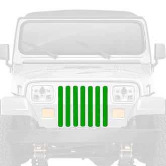 Dirty Acres® - 1-Pc Solid Color Style Green Perforated Main Grille