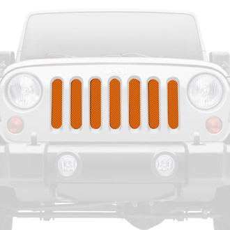 Dirty Acres® - 1-Pc Solid Color Style Orange Perforated Main Grille