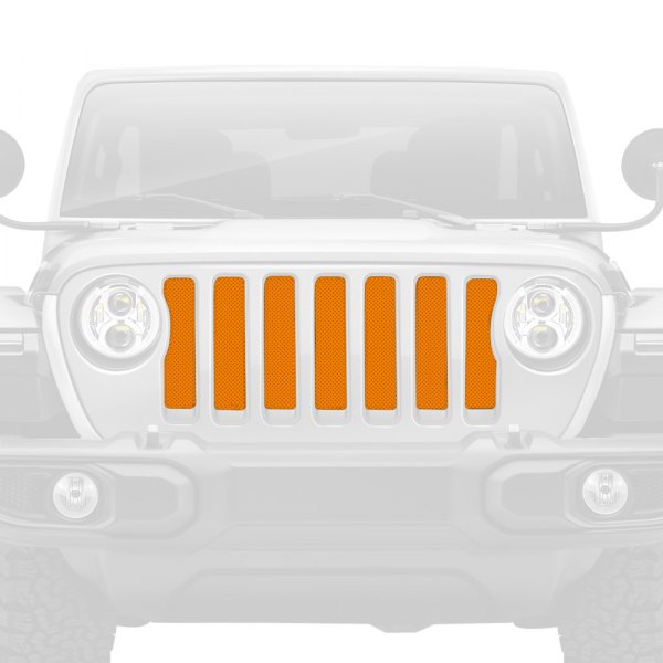 Dirty Acres® - 1-Pc Solid Color Style Orange Perforated Main Grille