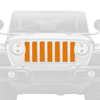 Dirty Acres® - 1-Pc Solid Color Style Orange Perforated Main Grille