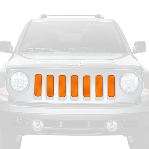 Dirty Acres® - 1-Pc Solid Color Style Orange Perforated Main Grille
