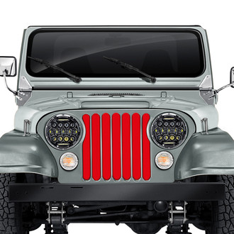 Dirty Acres® - 1-Pc Solid Color Style Red Perforated Main Grille