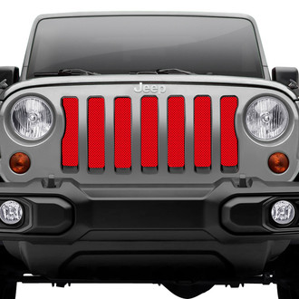 Dirty Acres® - 1-Pc Solid Color Style Red Perforated Main Grille