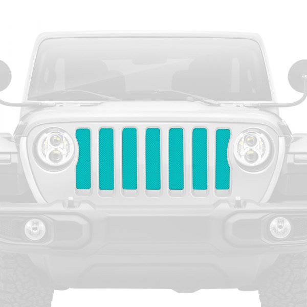 Dirty Acres® - 1-Pc Solid Color Style Teal Perforated Main Grille