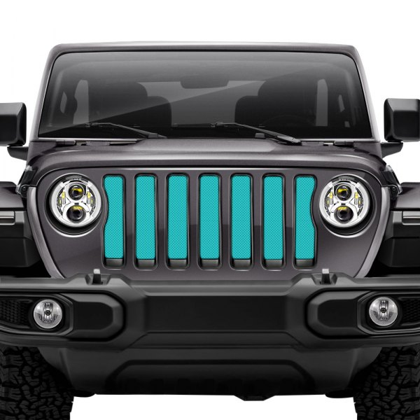 Dirty Acres® - 1-Pc Solid Color Style Teal Perforated Main Grille