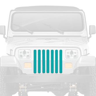 Dirty Acres® - 1-Pc Solid Color Style Teal Perforated Main Grille