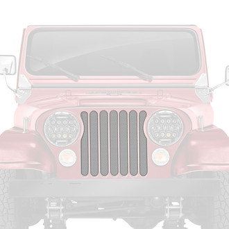 Dirty Acres® - 1-Pc Solid Color Style White Perforated Main Grille