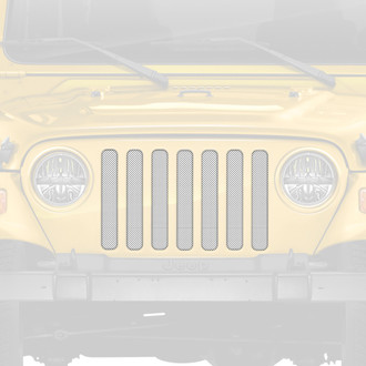 Dirty Acres® - 1-Pc Solid Color Style White Perforated Main Grille