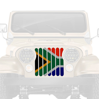 Dirty Acres® - 1-Pc South Africa Flag Style Perforated Main Grille