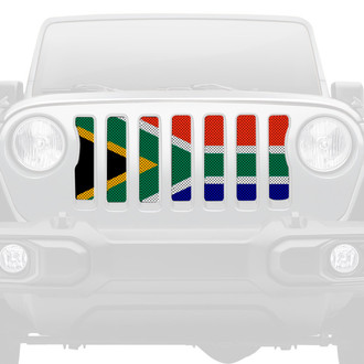 Dirty Acres® - 1-Pc South Africa Flag Style Perforated Main Grille