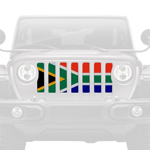 Dirty Acres® - 1-Pc South Africa Flag Style Perforated Main Grille