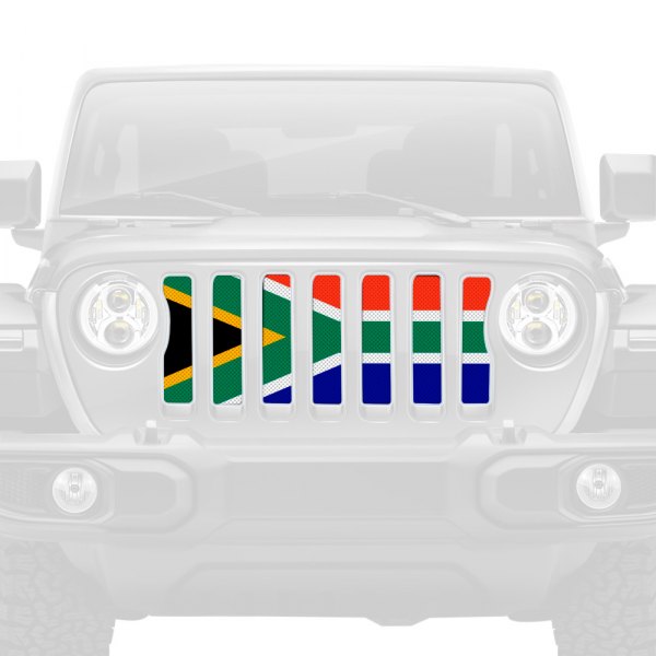 Dirty Acres® - 1-Pc South Africa Flag Style Perforated Main Grille