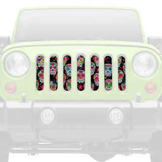 Dirty Acres® - 1-Pc Sugar Skulls Style Perforated Main Grille