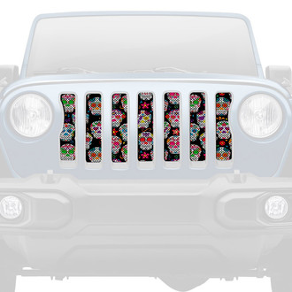 Dirty Acres® - 1-Pc Sugar Skulls Style Perforated Main Grille