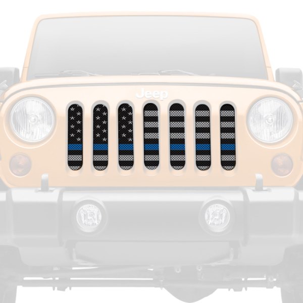 Dirty Acres® - 1-Pc American Tactical Back the Blue Style Perforated Main Grille
