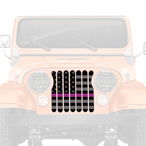Dirty Acres® - 1-Pc American Tactical Purple Line Style Perforated Main Grille