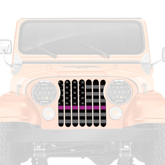 Dirty Acres® - 1-Pc American Tactical Purple Line Style Perforated Main Grille