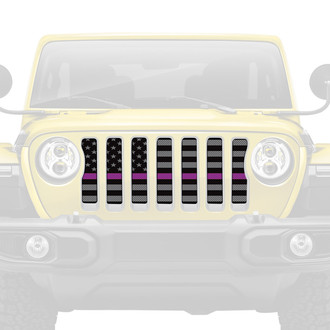 Dirty Acres® - 1-Pc American Tactical Purple Line Style Perforated Main Grille