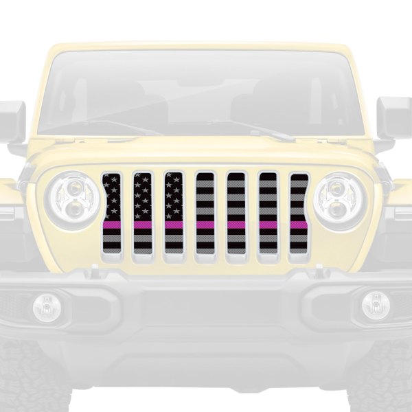 Dirty Acres® - 1-Pc American Tactical Purple Line Style Perforated Main Grille