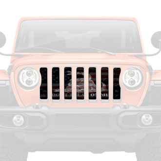 Dirty Acres® - 1-Pc Tactical American Gadsden Flag Style Perforated Main Grille