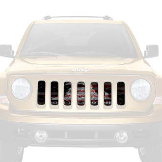 Dirty Acres® - 1-Pc Tactical American Gadsden Flag Style Perforated Main Grille