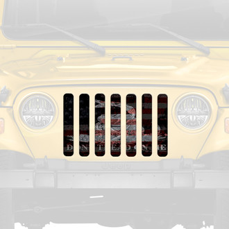Dirty Acres® - 1-Pc Tactical American Gadsden Flag Style Perforated Main Grille