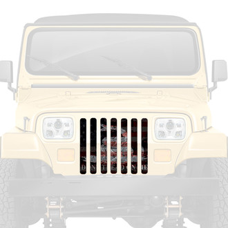 Dirty Acres® - 1-Pc Tactical American Gadsden Flag Style Perforated Main Grille