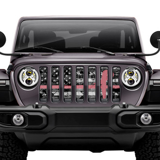 Dirty Acres® - 1-Pc Dirty Grace Tactical Pink Ribbon Style Perforated Main Grille