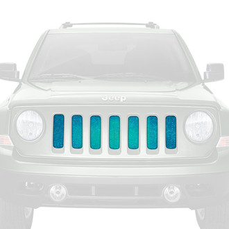 Dirty Acres® - 1-Pc Fleck Style Bright Teal Perforated Main Grille