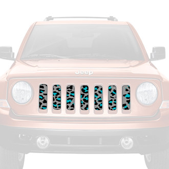 Dirty Acres® - 1-Pc Leopard Print Style Teal Perforated Main Grille