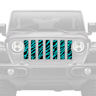 Dirty Acres® - 1-Pc Teal Zebra Style Perforated Main Grille