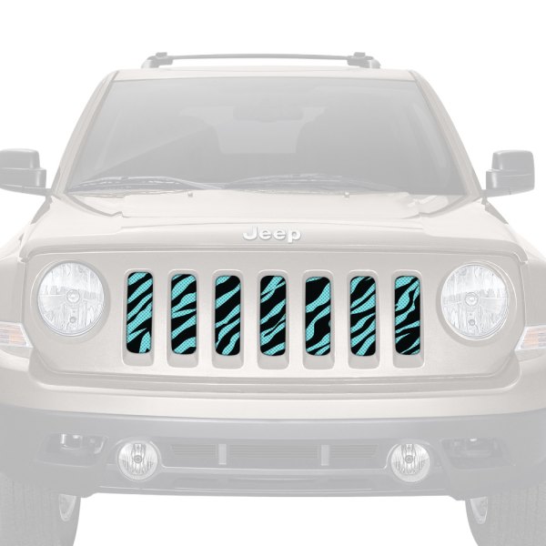 Dirty Acres® - 1-Pc Teal Zebra Style Perforated Main Grille