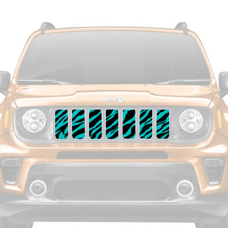 Dirty Acres® - 1-Pc Teal Zebra Style Perforated Main Grille