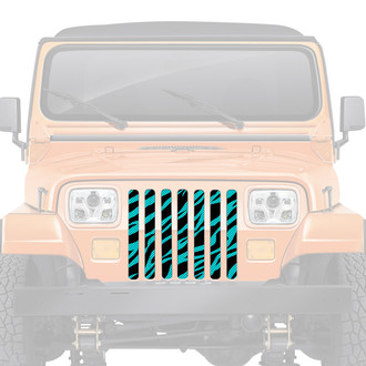 Dirty Acres® - 1-Pc Teal Zebra Style Perforated Main Grille